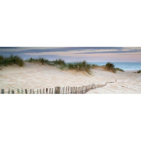 Tableau sur toile dune et chemin 30x97 cm - Impression sur Toile Murale Décorative - Image imprimée en HD sur Toile - Toile sur Châssis en Bois FSC - Fabriqué en France