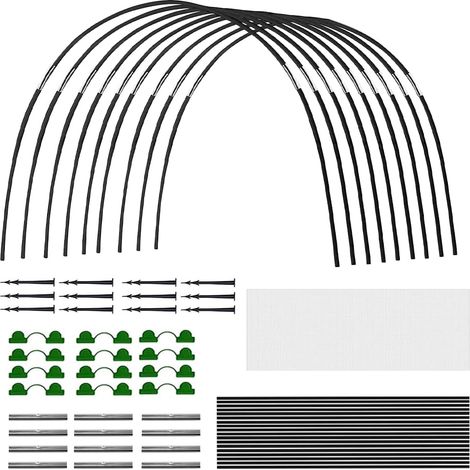 18 x Plant Tunnels - 2.5 x 6 m - Aluminium - Stainless Steel - Foldable - Greenhouse Hoops for Greenhouse, Plants, Mosquito Net (1/5)