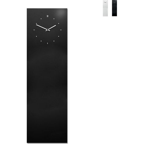 Orologio da parete verticale lavagna magnetica design moderno - Nero (1/5)