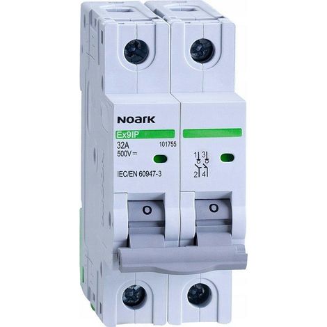 Sectionneur Noark 101755 32 A 500 V CC, montage sur rail (1/3)