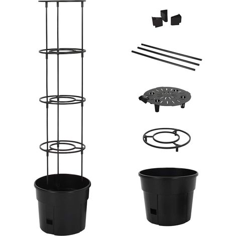 Jardinière à tomate Anthracite Ø29,5x115 cm Polypropylène (1/5)