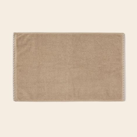 Tapis de bain en Éponge unie et point feston triangulaire NERYDA