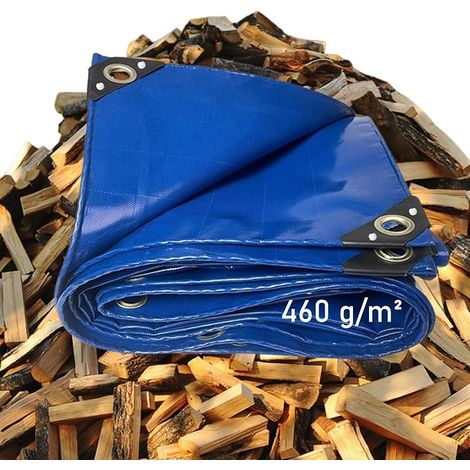 Bâche Voiture Piscine,4x16.5m 460g/m² PVC Impermeable avec œillets,abri,Toile de Protection,résistante pour Le Camping et la Protection Contre la Pluie, Neige et Le Soleil Bleu (1/5)