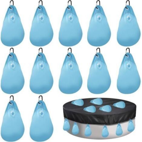 12 Pièces Sacs De Poids pour Bache Piscine,Sacs à Eau de Piscine,Sac de Suspension pour Couverture de Piscine,Accessoires pour Couverture de Piscine