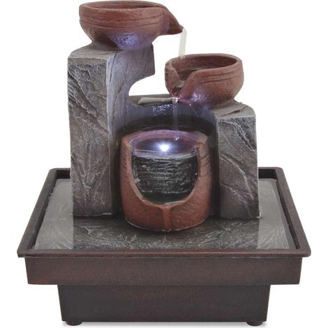 Maison Exclusive - Fontaine d'intérieur avec lampe LED Polyrésine (1/5)