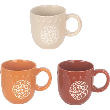 Tazza in porcellana bohémien, set di 3 tazzine da caffè, design moderno per cucina e ufficio, ideale come regalo