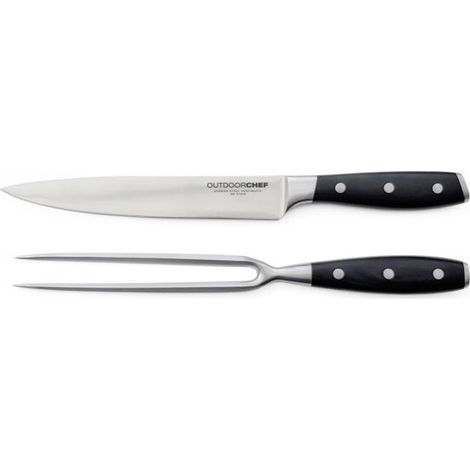 OUTDOORCHEF 14.491.42 cuchillo de cocina Acero inoxidable 2 pieza(s) Cuchillo de trinchar