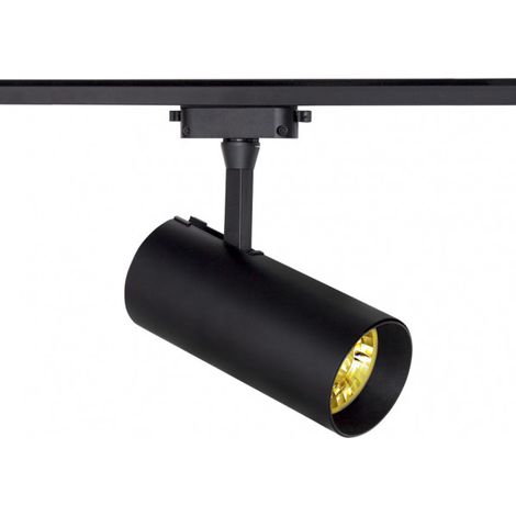 Foco para carriles adonis (2 hilos) 1x25w led 1600lm 2700k 24° l.8xan.7xal.22cm aluminio negro (1/2)