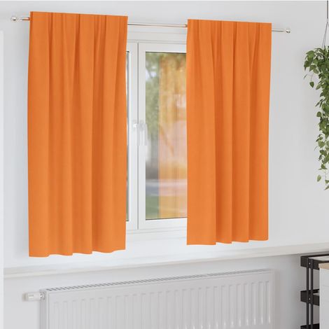 Verdunkelungs-Vorhänge mit Ringen 2 pcs Orange 175 x 140 cm (1/5)