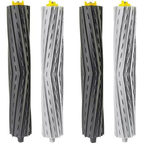 Lot de 4 brosses à rouleaux de rechange pour aspirateurs Roomba séries 800, 900, 850, 860, 861, 866, 870, 880, 890, 900, 960, 980, 981, 985. (1/3)