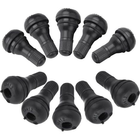 AHLSEN Valve Roue Tracteur Tondeuse,Valve Tr412,Lot De 10 Bouchons Anti-Poussière De Valve De Pneu Pour Voiture (1/4)