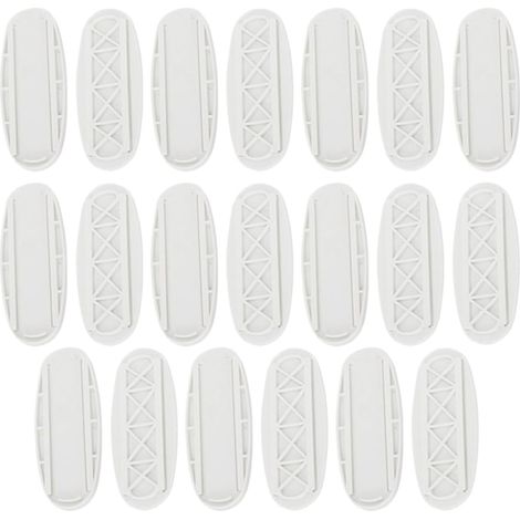 Lot de 10 range prises ovales auto adhésifs en PP avec