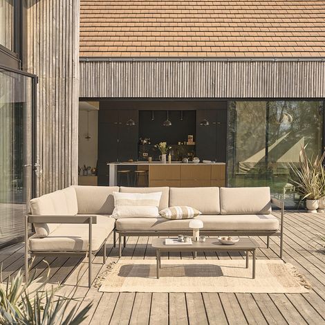 Salon de jardin bas en aluminium