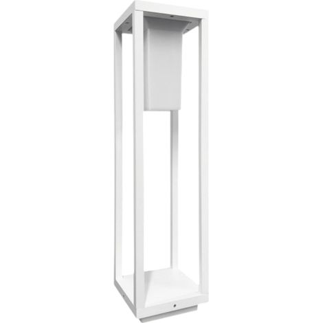 Lampada da Giardino attacco lampadine E27 IP65 H60cm Paletto Luminoso Bianco Moderno Lampioncino da Esterno per Vialetti Giardini
