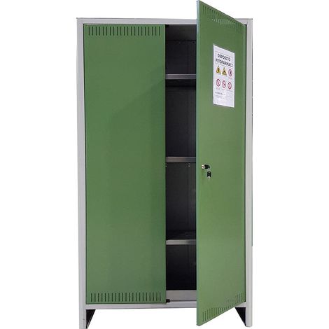 Armadio in metallo per deposito fitofarmaci alto 2 ante cm 179.5x100x40 L1000 (1/3)