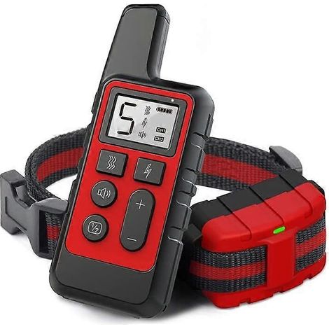 Collier anti-aboiements à ultrasons réglable pour petits chiens, collier de dressage Fonepro rouge (1/5)