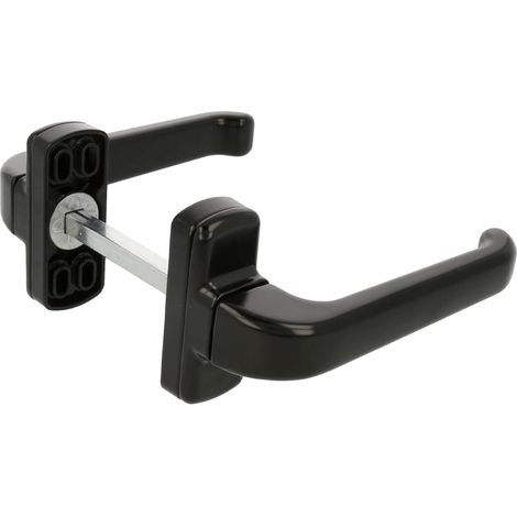 Set Innentürgriffe mit ergonomischem Griff, schwarzes Aluminiummodell (1/5)