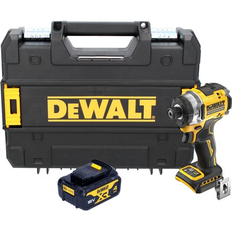 Avvitatore a impulsi a batteria DeWalt DCF 860 NT 18 V 282 Nm 1/4" brushless + 1x batteria ricaricabile 4,0 Ah + TSTAK - senza caricatore