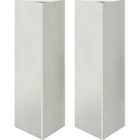Vaso per fioriera aiuola rialzata piante fiori giardino terrazze set da 2 triangolari 30 x 26 x 75 cm acciaio inox argento 020039097
