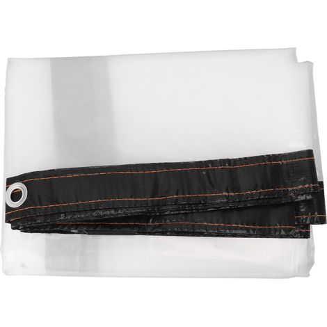Bâche transparente isolante contre le froid pour jardin, imperméable, en polyéthylène transparent, 2 m x 2,5 m (6,6 x 8,2 pi) (1/5)