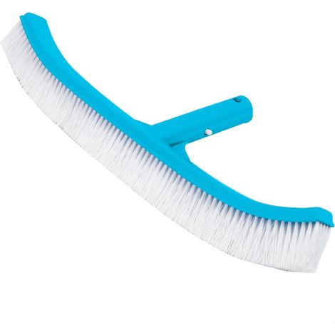 1 - Brosse De Paroi - Accessoire Piscine - Nettoyage Murs Courbes - Compatible Manche 29055 - Pour Piscine Hors Sol - Bleu - 41x15cm (1/3)