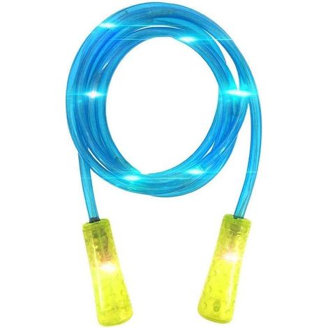 Cette corde à sauter lumineuse est un excellent jouet pour les enfants et les adultes qui souhaitent faire du cardio à la maison. (Bleue) (1/5)