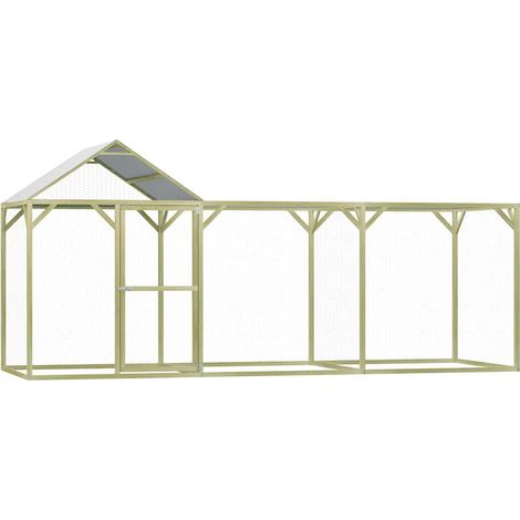 Hühnerkäfig 4,5x1,5x2 m Imprägniertes Kiefernholz