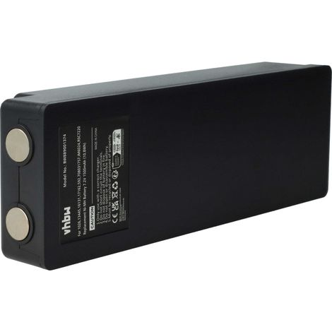 vhbw Akku Ersatz für Scanreco EEA2512, EEA4404, IM6024, 708031757 für Industrie-Funkfernsteuerung Fernbedienung (1500 mAh, 7,2 V, NiMH) - Schwarz
