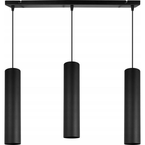 LÁMPARA DE TECHO MODERNA COLGANTE LÁMPARA LED NEGRA (1/5)