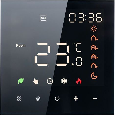 Intelligenter Thermostat, 16A digitaler programmierbarer Thermostat mit LCD-Touchscreen, Wandmontierter digitaler Smart-Thermostat für elektrische Heizung (1/5)