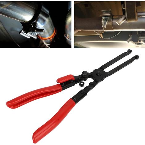 Pinza per morsetto tubo di scarico Pinza a ganasce lunghe Strumento di rimozione morsetto tubo di scarico Impugnatura antiscivolo Anti-impatto per manutenzione veicolo (1/4)