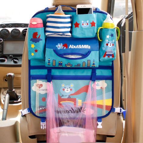 Sac de rangement de siège arrière de voiture dessin animé multifonction organisateur de poche de stockage de siège arrière automatique pour voiture Type 1. (1/5)