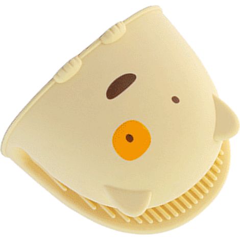 Gants de cuisine en silicone, motif dessin animé mignon, résistants à la chaleur, mini gants de cuisine antidérapants, jaunes (1/5)