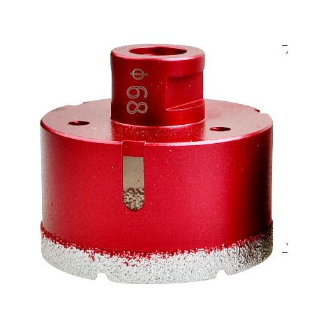 Foret diamanté avec filetage M14, foret à trous creux brasé haute performance pour carrelage/granit/marbre/porcelaine/verre/céramique (68 mm)
