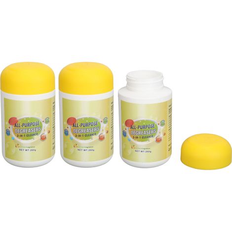 Lot de 3 nettoyants dégraissants tout usage, puissants et à dissolution rapide, pour la cuisine et les graisses tenaces (260 g). (1/5)