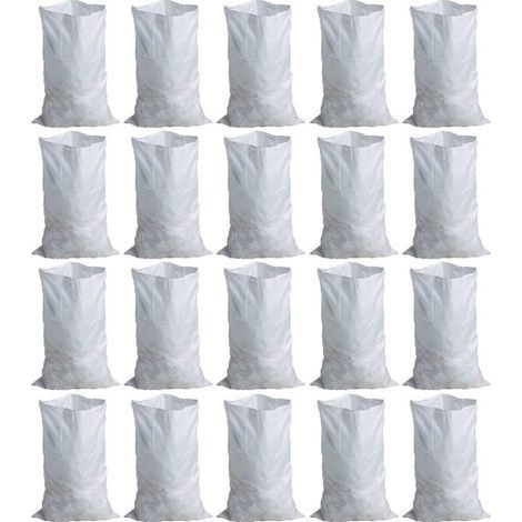 20 Bauschuttsäcke – Strapazierfähiges Gewebe, 60 kg – Maße 96 x 56 cm – Für nasse und beschädigte Baustellen