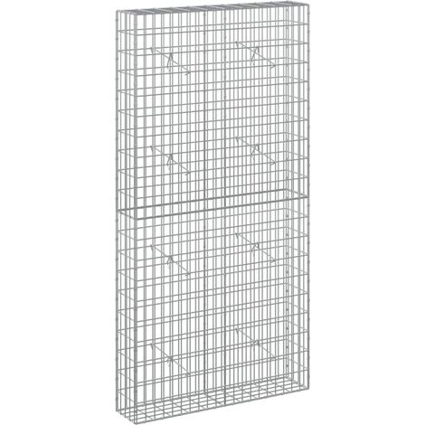 Gabion avec fil de 5 mm et maille de 5x10 cm 100x20x200 cm vidaXL (1/5)