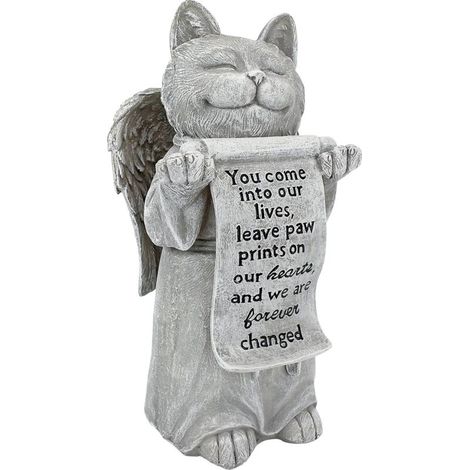 Statuette de mémorial pour chat, empreintes de pattes, décoration multicolore, souvenir chat, cadeau de deuil, décoration funéraire (1/5)