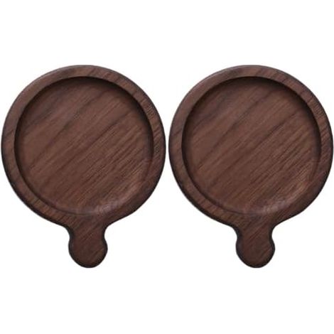 Dessous de verre en bois Lot de 2 – Dessous de verre en bois, protection de table, pour la maison, le restaurant, la cuisine, assiettes, bols, verres à vin, à bière et à café (1/5)