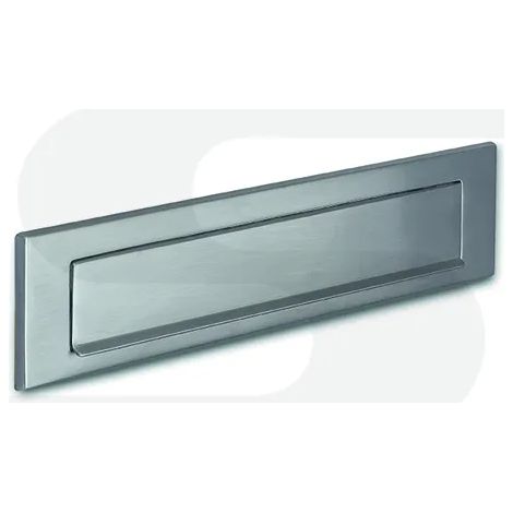 PLACCA IMBUCALETTERE SILMEC S661  OTTONE CROMO SATINATO MM.330X85  COD.10-661.61 (1/2)
