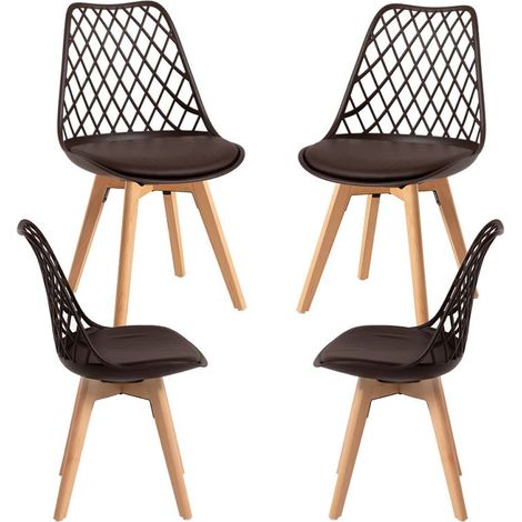 Packs Sillas Comedor - Pack 4 Sillas Mima - Marrón