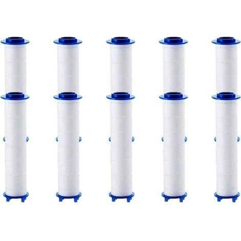 QORVA-10 Pièces Filtres En Coton, Longueur 7.5cm Filtre Pommeau De Douche De Amovible Cartouches, Filtre Pommeau De Douche Universelle, Douchtte Filtres Remplaçable, Pour Filtrer La Poussière, Les Déb (1/5)