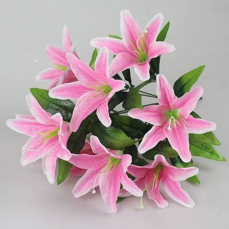 Ces lys tigrés plus vrais que nature sont parfaits pour les mariages, les maisons, les fêtes, les jardins, les boutiques et les bureaux. Fabriqués en plastique, chaque lot contient 10 fleurs artificie (1/2)