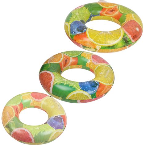 3er-Set aufblasbarer Schwimmring mit Früchten für Babys, Kinder, Nackenschwimmring, Wasserspielzeug (1/5)