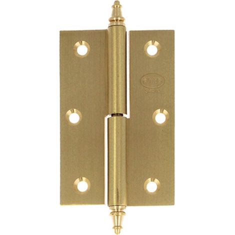 Scatola da 10 cerniere in ottone lucido 90x60mm Destra Amig