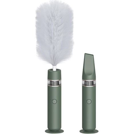 Spin Duster – Plumeau motorisé, brosse rotative télescopique  Outil de collecte de poussière léger, accessoire de nettoyage ergonomique pour les tâches de nettoyage d'intérieur, entretien délicat