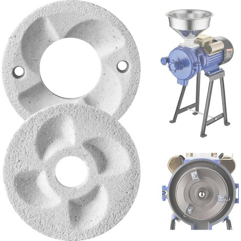 Disque de Broyage pour Moulin à Grains Électrique 2 Pièces, Meule pour Moulin à Café en Marbre, Pièce Détachée de Notre Broyeur à Grains Farine GM-002 Maïs Épices Blé, Broyage à Sec et Humide (1/5)