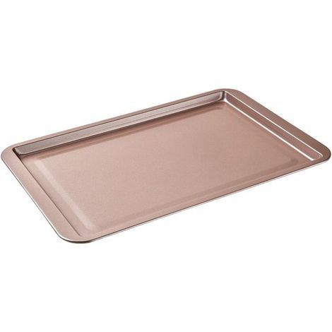 Backform mit Rand – Silberner Deckel – Beschichteter Stahl – 38 x 25 cm – Roségold (1/5)