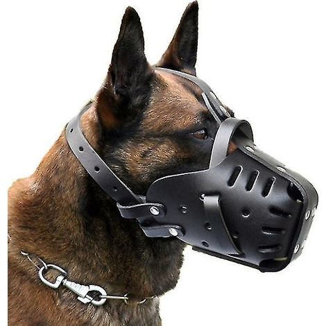 Muselière pour chien, muselière panier respirante pour chiens de petite, moyenne et grande taille - L - noir (1/3)