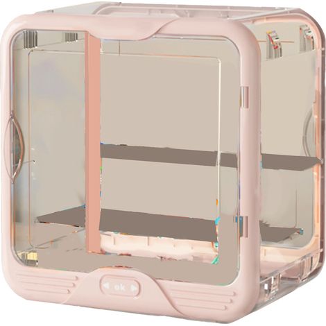 Boîte de Rangement Transparente Empilable pour Figurines - Écrin de Protection Antipoussière en Acrylique Rose pour Maison (1/5)
